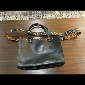 Patricia Nash black leather with detailed strap